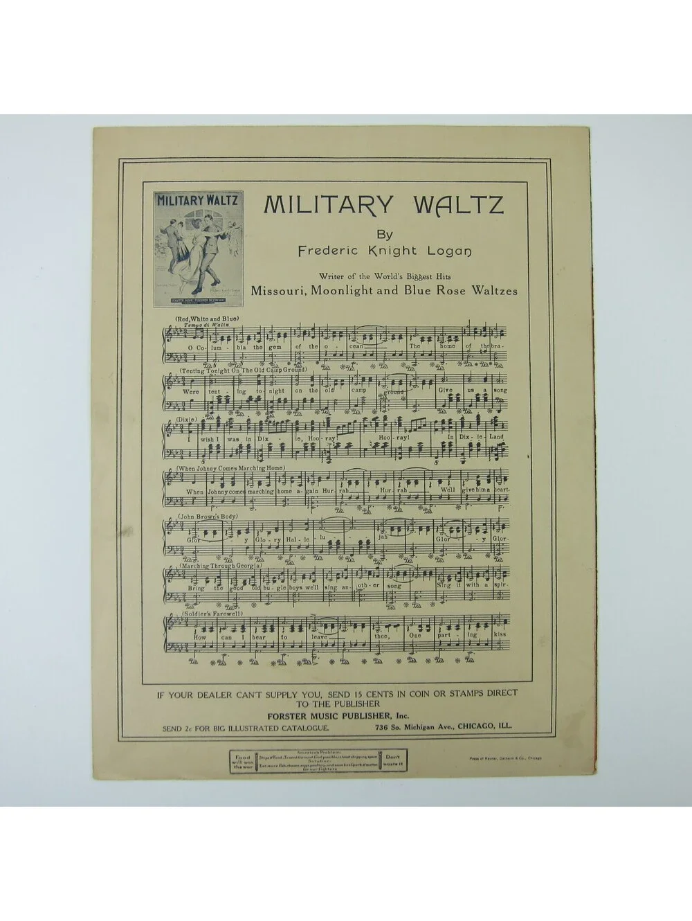 Sheet Music Uncle Sammy Take Care Of My Girl Betty & Jimmie Morgan WWI 1918